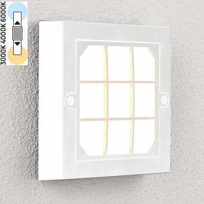 Φωτιστικό Επίτοιχο LED 6W 230V CCT Πλαστικό Λευκό IP65 7873